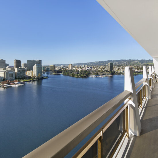 Oakland CA Luxury Apartments - 1200 Lakeshore - A View From One Of The Balconies That Overlooks The Lake And The City For Unmatched Views